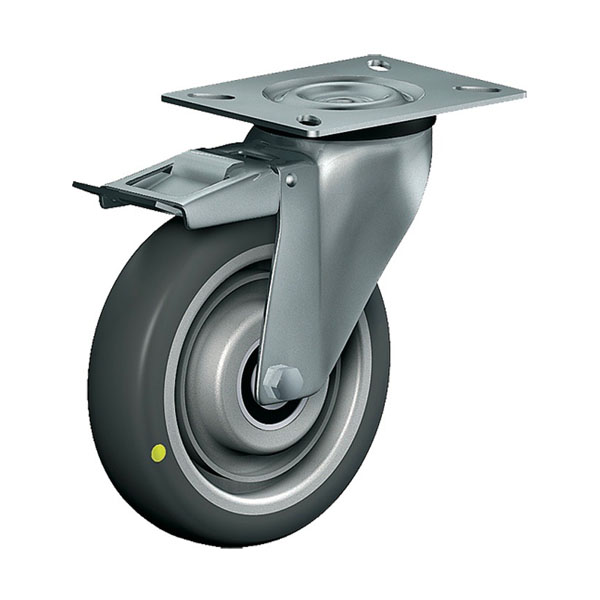 Swivel Castor With Total Lock Transport Series CD, Wheel AEL